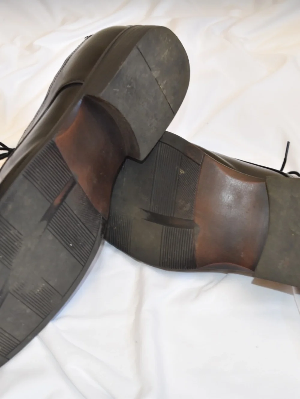Cap toe all leather dress shoes